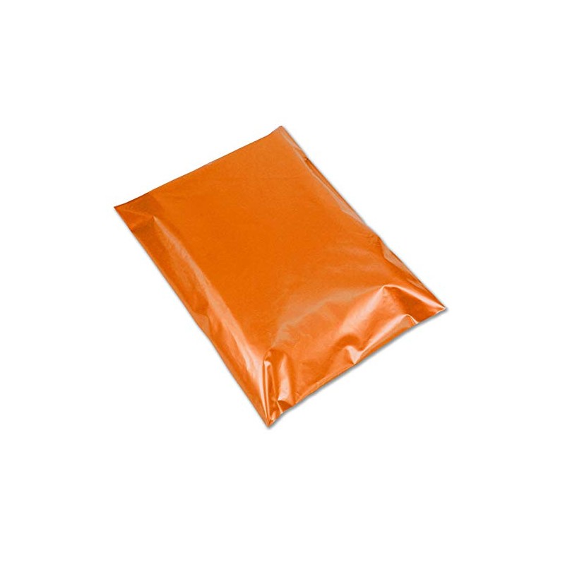 REALPACK® 100 x Orange Plastic Poly Mailing Bags Envelopes Size