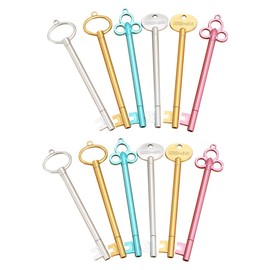 HOODANCOS Pack of 24 Key Shaped Ink Pens for Writing Pen with Fine Tip 0.5 mm Pens Office Supplies 0.5 mm Gel Pens Cute Pens Scented Stationery Cute
