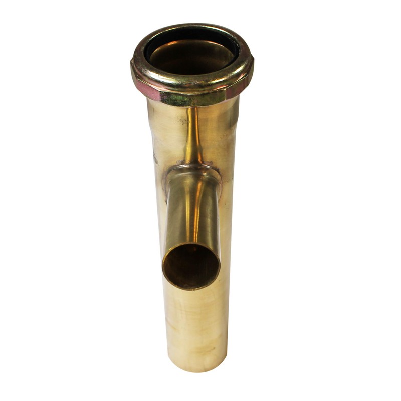 Westbrass Slip-Joint Wye with 7/8 in. Branch Unfinished Brass 1-1/2