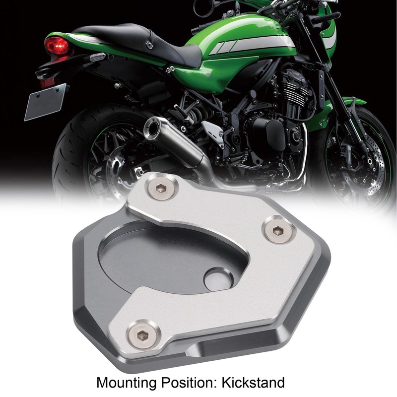Motorcycle Kickstand Enlarged Plate Aluminium Alloy Replacement for Z650 Z900