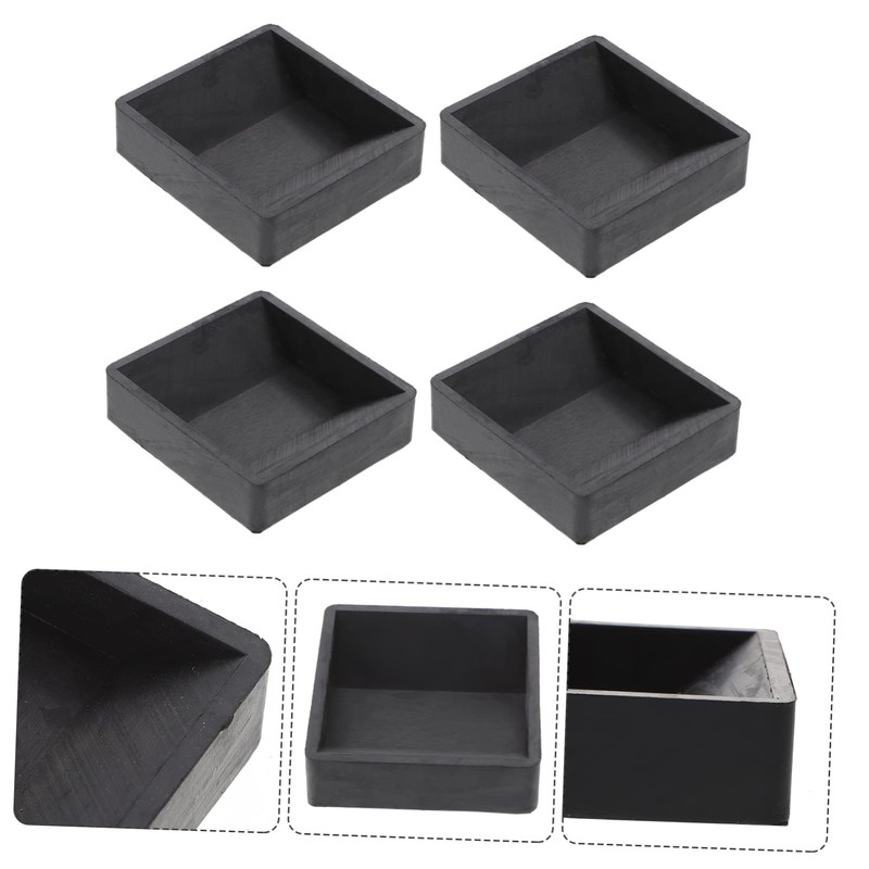 LALAFINA 4pcs Caster Fixing Pads Furniture Leg Protectors Bed Stoppers