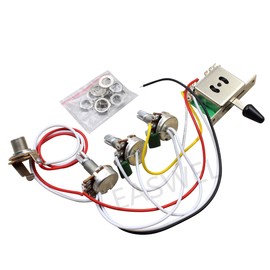 EASWEL 5-Way Switch Strat Stratocaster Guitar 250k Pots Knobs Wiring Harness Pickup w