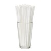 100-Pack Plastic Straws, Clear Flexible Drinking Straws, Disposable Non-Bendable Plastic