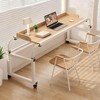 Overbed Table with Wheels and Desktop Enclosure, Height and Length