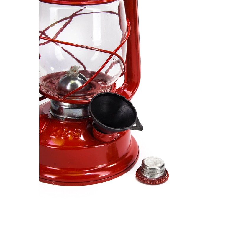 1 x Campfrei Petroleum Lamp 24 cm, 4 Colours, Red,