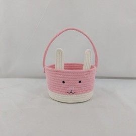 AIXXCUVQ Cotton Easter Rabbit Ears Peters S Easter Basket With Bunny Delightful Easter Celebration S And Years Easter Basket, Pink ears
