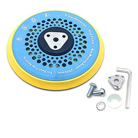 Trade-Shop Velcro Sanding Disc/Backing Plate Diameter 150 mm M8 5/16 Inch Thread + Adapter Set Compatible with Rupes Makita Festool Dynabrade Mirka Random Orbital Sander