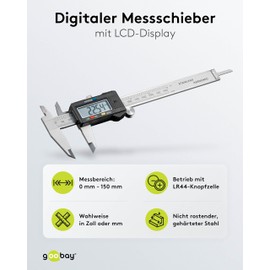 Fixpoint WZ SL 150 D Caliper Rule Digital Black