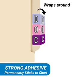 Doctor Stuff - File Folder Labels, Alphabet Letter R, Barkley FACPM - ACPM Series Compatible Alpha Stickers, Sapphire, 1" x 1-1/2", 500/Roll