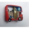 London Gift /Souvenir Fridge Magnet - Red Bus Collage