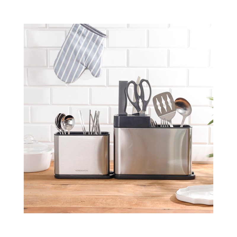 Mobengston stainless steel cutlery case kitchen cutlery holder, stainless steel