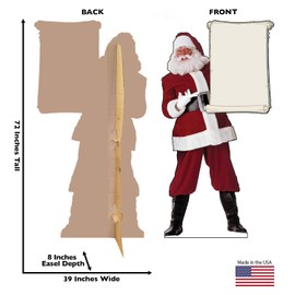 Advanced Graphics Santa Claus with Scroll Life Size Cardboard Cutout Standup
