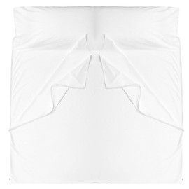 Cozysilk Brand - GANNAFEE Cotton Sleeping Bag Liner with Zipper - 100% Cotton Travel Sheet Sleep Sack Adult - Travel Sleeping Bag for Hotels Camping Hiking (Double - 71 x 87 inch, White)