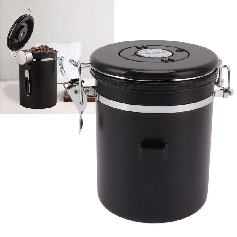 Coffee Bean Storage Container 304 Stainless Steel Exhaust Valve Coffee