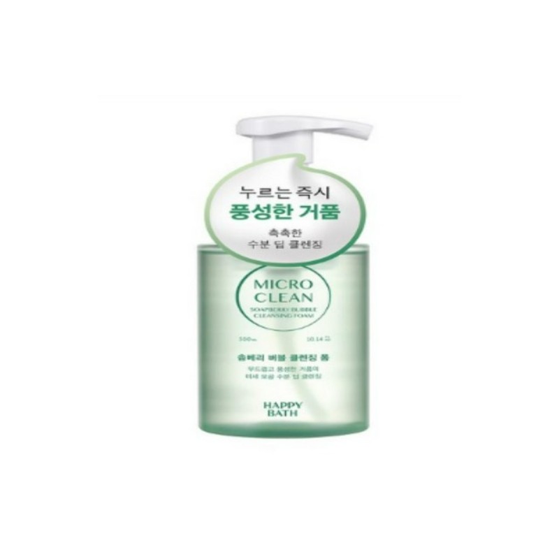 Happy Bath Micromicellar Moisture Soapberry Bubble Foam 300ml / 해피바스