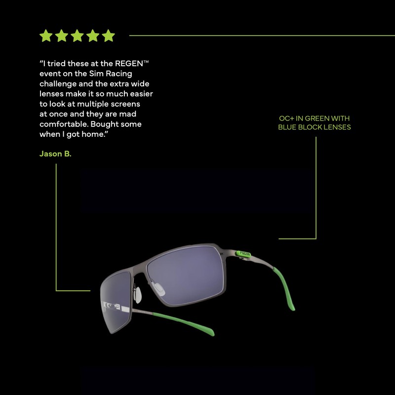 REGEN IGNIS Blue Light blocking gaming glasses in stainless steel,