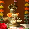 Indian Idol Marigold Garland Mala Hindu Temple Mandir Diwali Pooja