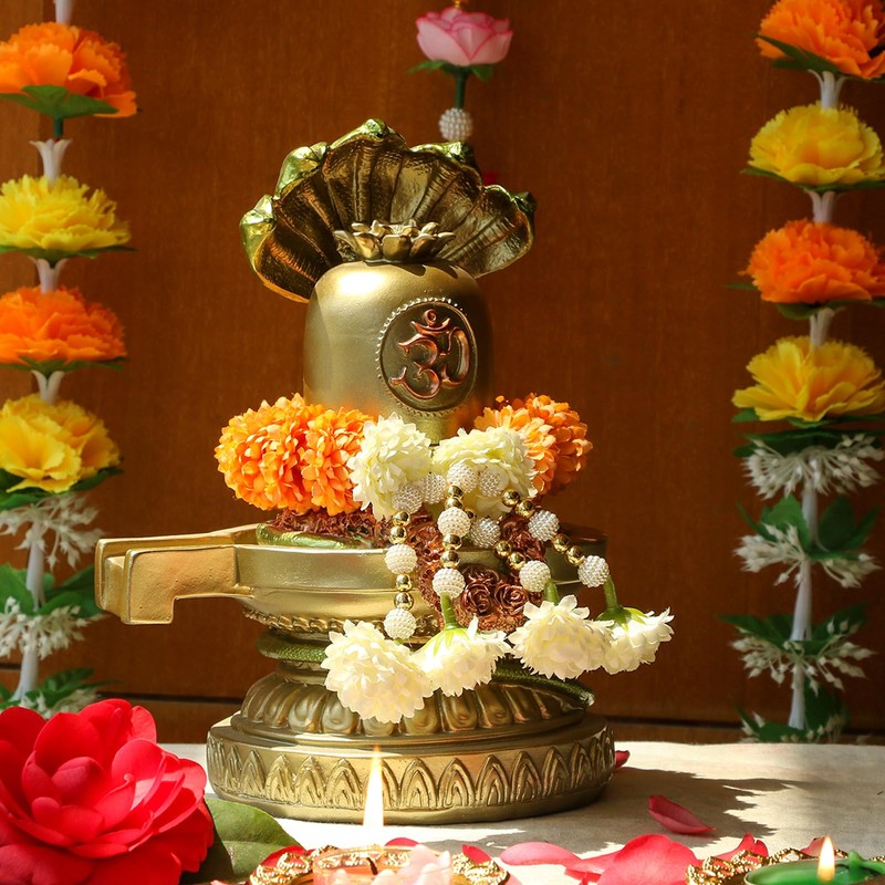 Indian Idol Marigold Garland Mala Hindu Temple Mandir Diwali Pooja