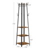 VASAGLE Coat Rack, Coat Stand with 3 Shelves, Hall Tree