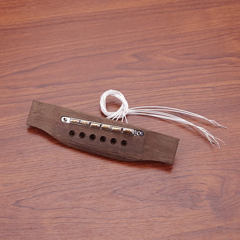 Alnicov Rosewood Guitar Bridge with Insert Piezo bridge Pickup for