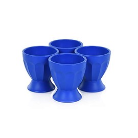 Mintra Home Unbreakable Cups and Tumblers 4pk (Bold Collection) - Dark Blue, 65ml (2oz) Cup, Egg Cup for Hard and Soft Boiled Eggs, Stand Holder, Shot Glass