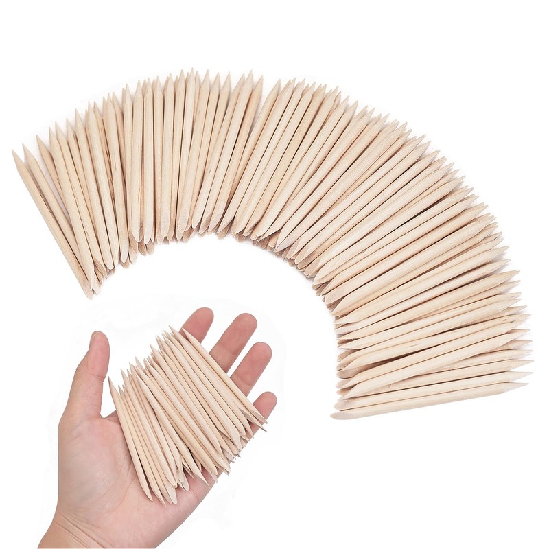 200PCS Orange Sticks for Nails,Cuticle Sticks and Orange Sticks, Cuticle