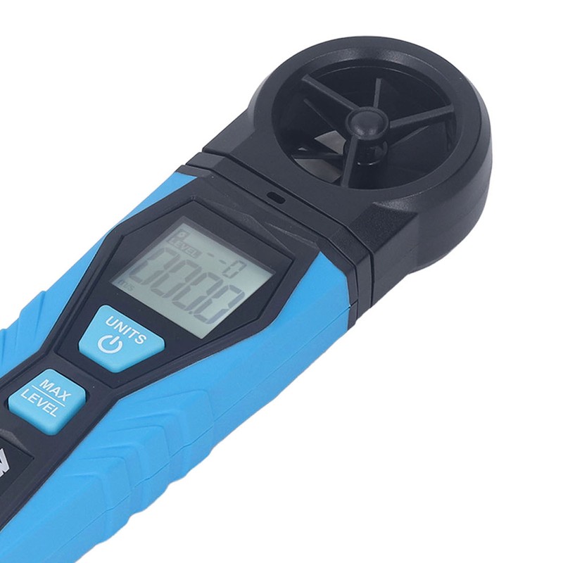 Handheld Anemometer 180° Fan Rotation LCD Digital Display Temperature Humidity