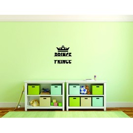 Bedroom Wall Décor for Girls Crown Prince Wall Stickers for Girls Bedroom Nursery Birthday Party Favor - Size: 12 in x 18 in
