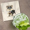 Unbranded Happy Raccoon Animal 4'' X 4'' Square Wooden Coaster