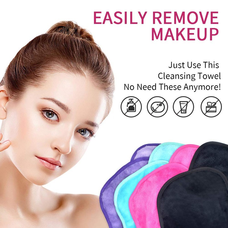 UWEME Makeup Remover Cloths 4 Count: Microfiber Reusable Fast Drying