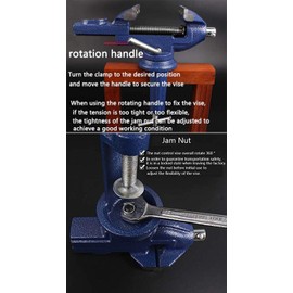 MYTEC Home Vise Universal Rotate 360° Work Clamp-On Vise, 3.2"