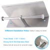 Double Toilet Paper Holder with Shelf Brushed Nickel, APLusee SUS