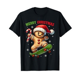 Christmas Pajamas Gingerbread Costume Ginger Skateboard T-Shirt