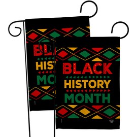Black History Month Garden Flags 2pcs Pack Lives Matter BLMCelebrates African Americans Heritage Small Decorative Gift Yard House Banner Double-Sided Made In USA 13 X 18.5