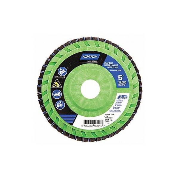 Flap Disc, 5 in x 80 Grit, 7/8