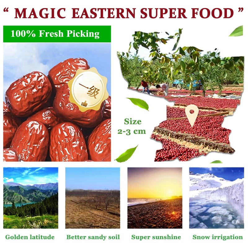 Dried Jujube Dates Pitted Red Date Natural Sweet Chinese 红枣