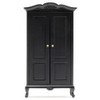 Dollhouse Miniature Black Wardrobe