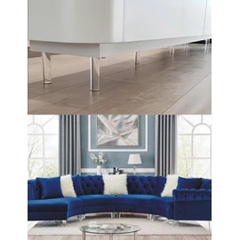 Susenya Acrylic Lucite Furniture Legs for Sofa, Cabinet Risers Feet 5.12" Furniture Foot Gourd Shape Legs for Furniture Legs with 5/16 Hanger Bolt & T-Nut Modern Table Legs,4-Pack