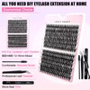 240-Piece DIY Eyelash Extensions Set, 0.07D Eyelashes, Individual False Eyelash