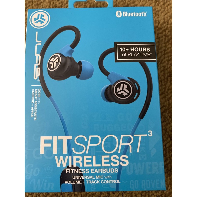 JLab Fit Sport 3 Wireless Fitness Earbuds Universal Mic Vol/Track