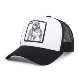 Trucker Hat Men Animal Snapback Hats Adjustable Embroidered Baseball Cap Mesh Breathable Square Patch Women Caps
