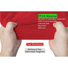 Red Plastic Tablecloths 3 Pack Disposable Table Covers 54 x 108 Inches Shower Party Tablecovers PEVA Vinyl Table Cloths for Rectangle Tables up to 8 ft and Picnic BBQ Birthday Wedding Banquet