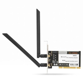 Tarjeta Wifi para PC, TX-AR9WS AR9220 Tarjeta de Red, 300Mbps Tarjeta PCIe WiFi Adaptador inalámbrica con 2 Antenas 2.4 G, 802.11b/g/n, Soporte WiFi compartido para XP/7/8/10