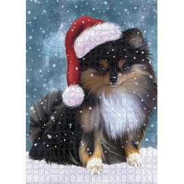 Doggie of The Day Pomeranian Dogs - Let it Snow Blue - Jigsaw Puzzle for Adults - Interlocking Puzzle Game Artwork - Gift for Dog Lovers, 200 pcs. DOTD200PZLE2758