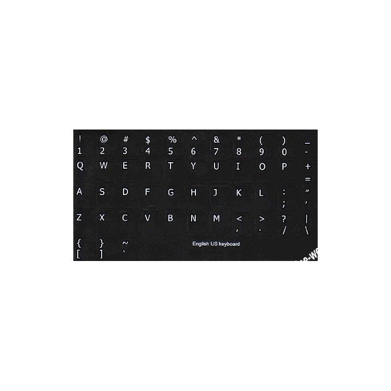 English US Black BACKGROUBD Keyboard Stickers Non Transparent for Computers