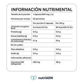 Coenzima Q10 400 Mg Ubiquinol De Alta Potencia 60 Capsulas Sabor Na