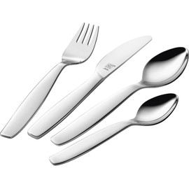 ZWILLING Pila Children's Cutlery Set, 4 Pieces, for Ages 3 and up, 18/10 Stainless Steel, Silver