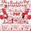 208Pcs Xynic She's Ready to Pop Baby Shower Decorations Tableware