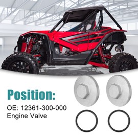 ACROPIX Tappet Covers Valve Adjustment Caps Fit for Honda CB350 - Pack of 2 Silver Tone