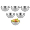 LEKEFETO Set of 6 Stainless Steel Mixing Bowls, Stainless Steel